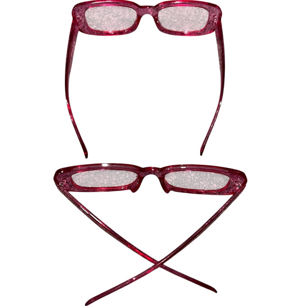Pink Rectangular Sunglasses - Picture 3 of 4